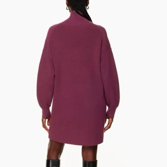 Aritzia Babaton Maclean Merino Wool Oversized Turtleneck Sweater Dress Medium - Picture 2 of 8
